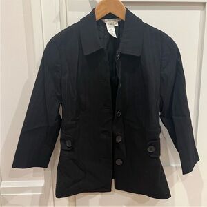 Black Striped Max Studio Vintage Buttoned Jacket [Size 6]